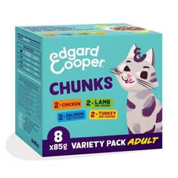 Edgard Cooper Chunks Multipakke med Vådfoder til Kat 8x85g